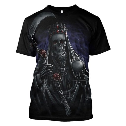 Gearhuman 3d -Halloween Death Hoodies T-Shirt Apparel HL1011058 3D Custom Fleece Hoodies T-Shirt S
