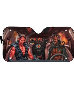 Gearhuman 3D Halloween Devil Custom Car Auto Sunshade GL24086 Auto Sunshade 57''x27.5'' 