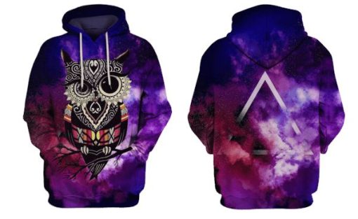 Gearhuman 3d HALLOWEEN Owl Hoodies - T-Shirt Apparel HL101162 3D Custom Fleece Hoodies