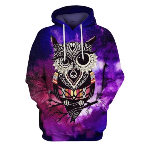Gearhuman 3d HALLOWEEN Owl Hoodies - T-Shirt Apparel HL101162 3D Custom Fleece Hoodies Hoodie S