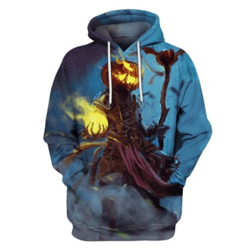 Gearhuman 3d HALLOWEEN Skull Hoodies Apparel HL101153 3D Custom Fleece Hoodies Hoodie S