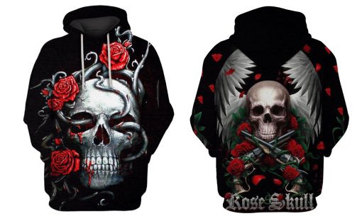 Gearhuman 3d HALLOWEEN skull Hoodies - T-Shirt Apparel HL101128 3D Custom Fleece Hoodies