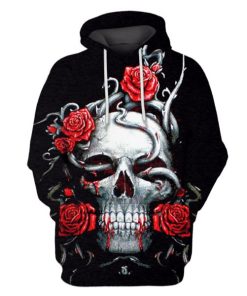 Gearhuman 3d HALLOWEEN skull Hoodies - T-Shirt Apparel HL101128 3D Custom Fleece Hoodies Hoodie S 