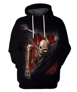 Gearhuman 3d HALLOWEEN Skull Hoodies T-Shirt Apparel HL101135 3D Custom Fleece Hoodies Hoodie S 
