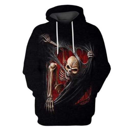 Gearhuman 3d HALLOWEEN Skull Hoodies T-Shirt Apparel HL101135 3D Custom Fleece Hoodies Hoodie S
