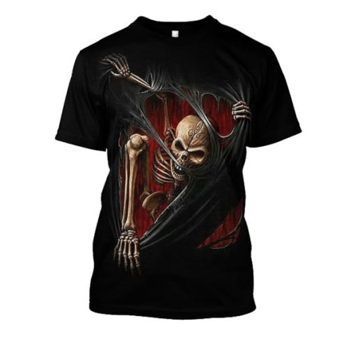 Gearhuman 3d HALLOWEEN Skull Hoodies T-Shirt Apparel HL101135 3D Custom Fleece Hoodies T-Shirt S
