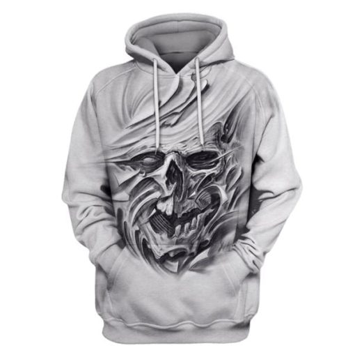 Gearhuman 3d HALLOWEEN Skull Hoodies - T-Shirt Apparel HL101136 3D Custom Fleece Hoodies Hoodie S