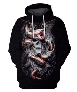 Gearhuman 3d HALLOWEEN Skull Hoodies - T-Shirt Apparel HL101138 3D Custom Fleece Hoodies Hoodie S 