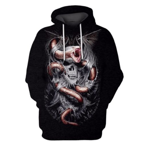 Gearhuman 3d HALLOWEEN Skull Hoodies - T-Shirt Apparel HL101138 3D Custom Fleece Hoodies Hoodie S