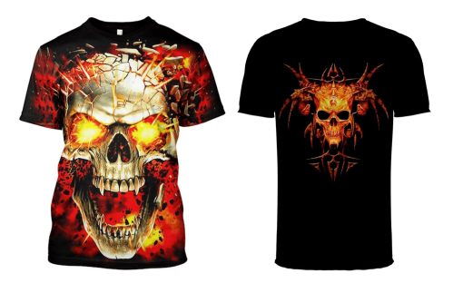 Gearhuman 3d HALLOWEEN Skull Hoodies - T-Shirt Apparel HL101150 3D Custom Fleece Hoodies