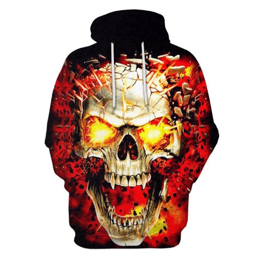 Gearhuman 3d HALLOWEEN Skull Hoodies - T-Shirt Apparel HL101150 3D Custom Fleece Hoodies Hoodie S