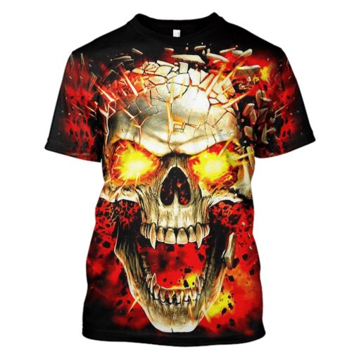 Gearhuman 3d HALLOWEEN Skull Hoodies - T-Shirt Apparel HL101150 3D Custom Fleece Hoodies T-Shirt S