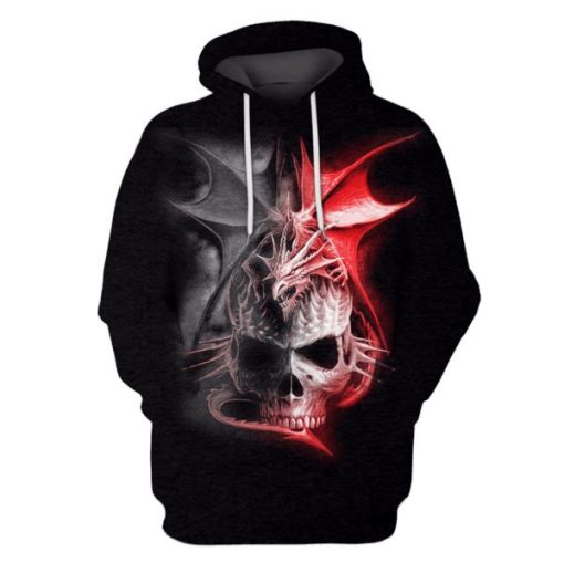 Gearhuman 3d HALLOWEEN Skull Hoodies T-Shirt Apparel HL101156 3D Custom Fleece Hoodies Hoodie S