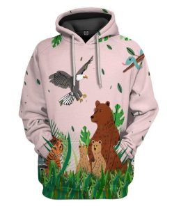 Gearhuman 3D Happy Mother's Day Mama Bear Custom Fleece Hoodie Apparel GW27045 3D Custom Fleece Hoodies Hoodie S 