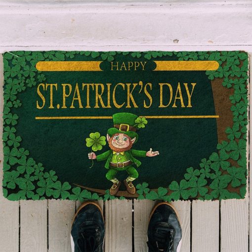 Gearhuman 3D Happy St Patrick Day Leprechaun Custom Doormat GW010216 Doormat