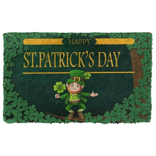 Gearhuman 3D Happy St Patrick Day Leprechaun Custom Doormat GW010216 Doormat Doormat S(15,8''x23,6'')