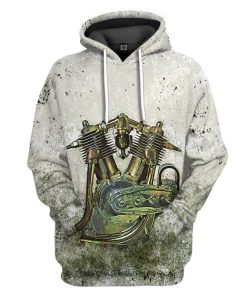Gearhuman 3D HD 1909 Atmospheric V Twin Motorcycle Drag Racing Engine Custom Tshirt Hoodie Apparel GV04117 3D Apparel Hoodie S 