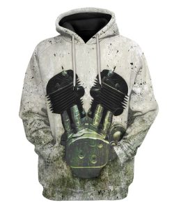 Gearhuman 3D HD 1929 1976 Flathead Motorcycle Drag Racing Engine Custom Tshirt Hoodie Apparel GV04118 3D Apparel Hoodie S 
