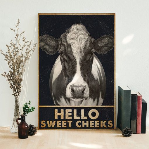 Gearhumans 3D Hello Sweet Cheeks Cow Canvas 10 Gearhuman 3D Hello Sweet Cheeks Cow Canvas GB01036 Canvas