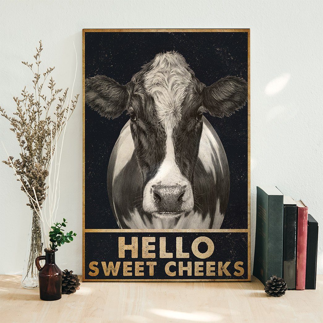 Gearhumans 3D Hello Sweet Cheeks Cow Canvas 5 Gearhuman 3D Hello Sweet Cheeks Cow Canvas GB01036 Canvas