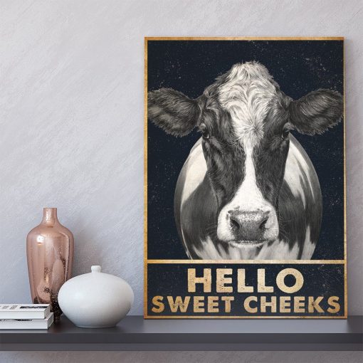 Gearhumans 3D Hello Sweet Cheeks Cow Canvas 8 Gearhuman 3D Hello Sweet Cheeks Cow Canvas GB01036 Canvas