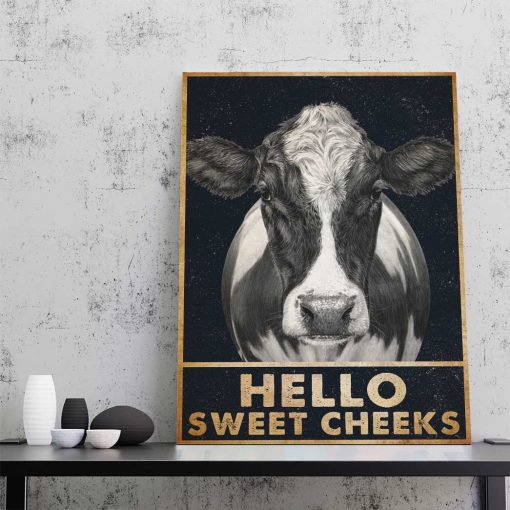 Gearhumans 3D Hello Sweet Cheeks Cow Canvas 9 Gearhuman 3D Hello Sweet Cheeks Cow Canvas GB01036 Canvas
