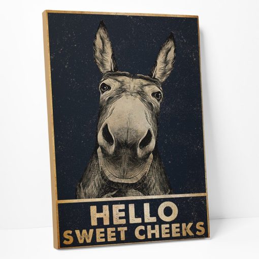 Gearhumans 3D Hello Sweet Cheeks Donkey Canvas 7 Gearhuman 3D Hello Sweet Cheeks Donkey Canvas GB01035 Canvas