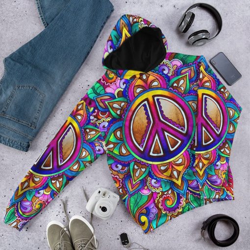 Gearhuman 3D Hippie Custom Tshirt Hoodie Apparel ZL09111 3D Apparel
