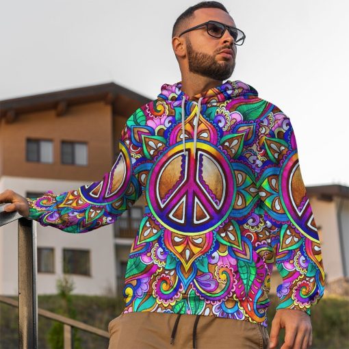Gearhuman 3D Hippie Custom Tshirt Hoodie Apparel ZL09111 3D Apparel