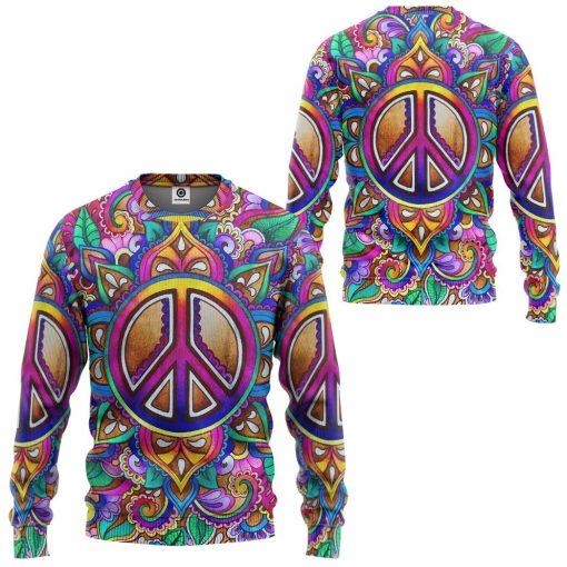 Gearhuman 3D Hippie Custom Tshirt Hoodie Apparel ZL09111 3D Apparel