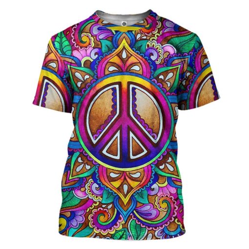 Gearhuman 3D Hippie Custom Tshirt Hoodie Apparel ZL09111 3D Apparel T-Shirt S