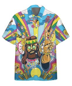 Gearhuman 3D Hippie Men With Guitar Custom Hawaii Shirt GS06072110 Hawai Shirt Hawai Shirt S
