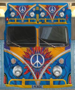 Gearhuman 3D Hippie Peace Love Van Custom Bedding Set GV28088 Bedding Set Twin 3PCS 