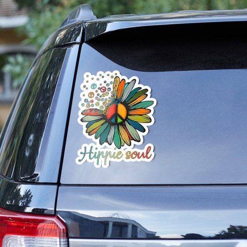 Gearhuman 3D Hippie Soul White Sticker GV190212 Sticker