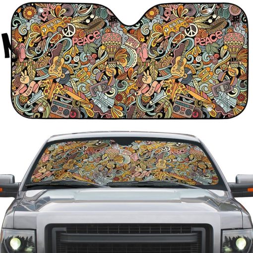 Gearhuman 3D Hippie Sunshade 2 Gearhuman 3D Hippie Sunshade ZK2805215 Auto Sunshade