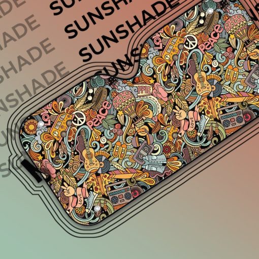 Gearhuman 3D Hippie Sunshade 5 Gearhuman 3D Hippie Sunshade ZK2805215 Auto Sunshade