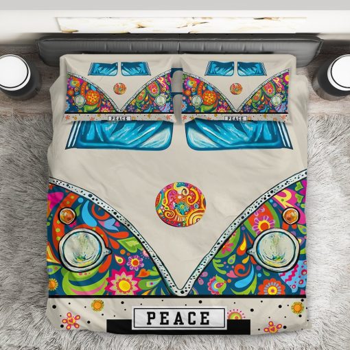 Gearhumans 3D Hippie Van Car Custom Bedding Set 5 Gearhuman 3D Hippie Van Car Custom Bedding Set GV31081 Bedding Set