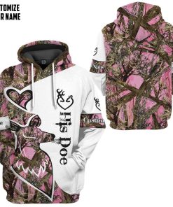 Gearhuman 3D His Doe Valentine Custom Name Tshirt Hoodie Apparel GW11017 3D Apparel 