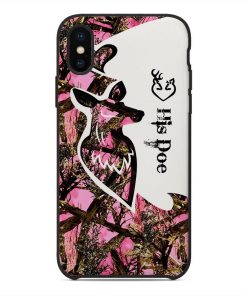 Gearhuman 3D His Doe Valentine Custom Phonecase GB14014 Glass Phone Case Iphone X 