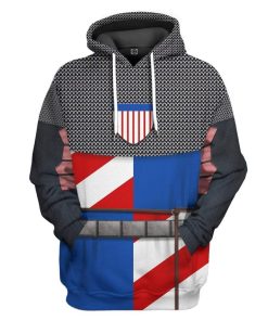 Gearhuman 3D Historical Medieval Armor Costume Hoodie Apparel GN100810 3D Custom Fleece Hoodies Hoodie S 