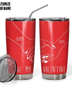 GearHuman 3D Holding Hands Custom Name Tumbler GR31129 Tumbler Short 20oz 