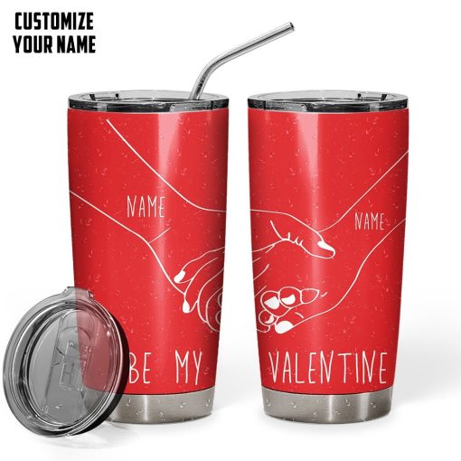 GearHuman 3D Holding Hands Custom Name Tumbler GR31129 Tumbler Short 20oz