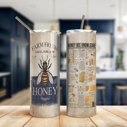 Gearhuman 3D Honey Bee Knowledge Custom Tumbler GB26021 Tumbler Long 20oz