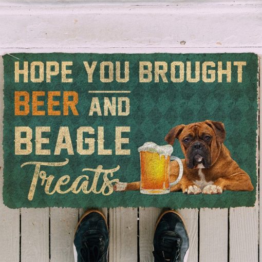Gearhuman 3D Hope You Brought Beer And Boxer Treats Doormat GK29015 Doormat