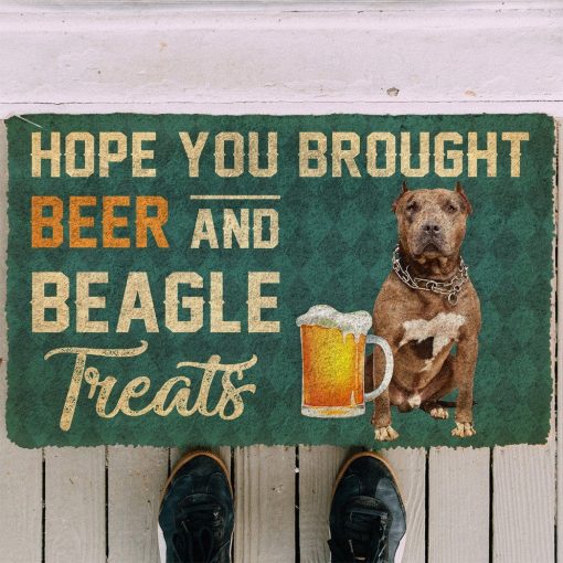 Gearhuman 3D Hope You Brought Beer And Pitbull Treats Doormat GK29014 Doormat