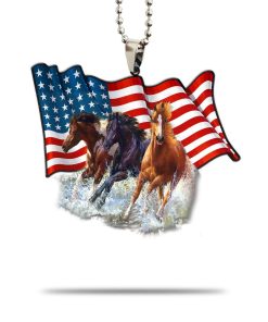 Gearhuman 3D Horse American Pride Custom Car Hanging GW1606217 Car Hanging Car Hanging/1 Pack 
