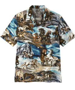 Gearhuman 3D Horse Hawaii Shirt ZZ3105212 Hawai Shirt Short Sleeve Shirt S 