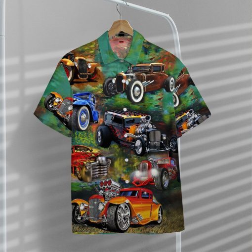 Gearhuman 3D Hot Rod Awesome Hawaii Shirt ZK17062113 Short Sleeve Shirt