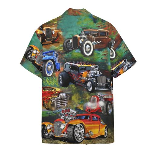 Gearhuman 3D Hot Rod Awesome Hawaii Shirt ZK17062113 Short Sleeve Shirt