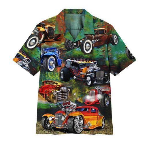 Gearhuman 3D Hot Rod Awesome Hawaii Shirt ZK17062113 Short Sleeve Shirt Short Sleeve Shirt S